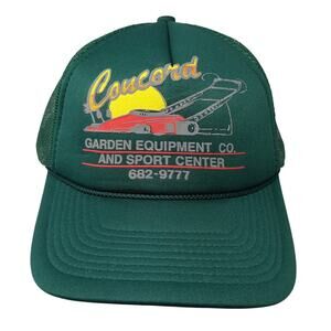 Concord Garden Equipment Co. Rope Trucker Hat Green One Size Mesh Back